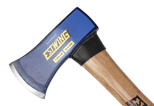 Estwing Axe, 14 Inch Handle, 1.25 lb Head with Hickory Wood Handle, Model #62370