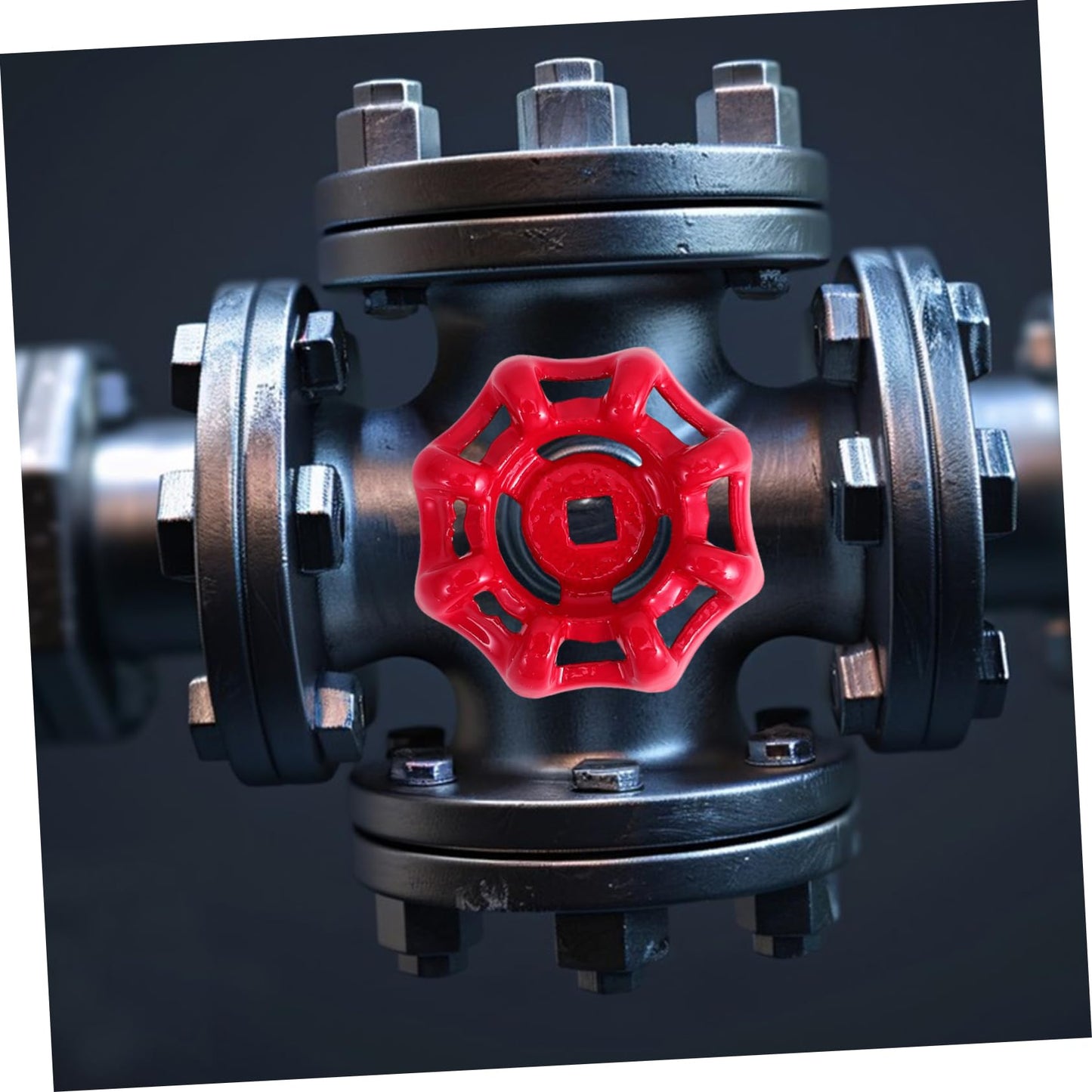 VILLFUL Water Valve Handle for Outdoor Cast Iron Handle Irregular Edge Design for Enhanced Grip