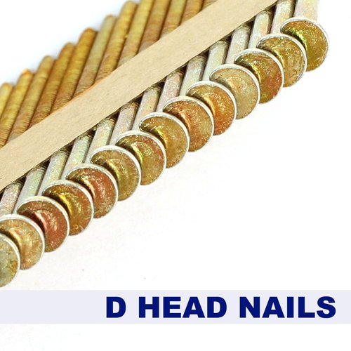 HW HAMWOO 34°Framing Nails,D Head Nail Pack,960-Pack (2"- 240Pcs,2-1/2"- 240Pcs,3"- 240Pcs, 3-1/2"- 240Pcs),Galvanized Paper Tape Strip Nails,Ring Shank,for 30 to 34 Degree Framing Nailer