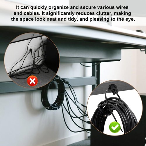 10pcs Magnetic Zip Tie Mounts, Cable Tie Holder Base with Strong Magnet Multipurpose Wire Organizer for Home Office Car Boat Electrical Wiring Cable Management