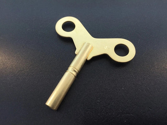 YISHEELIY Solid Brass Long Shaft Winding Clock Key. Size #4 3.20mm. or .126 inch
