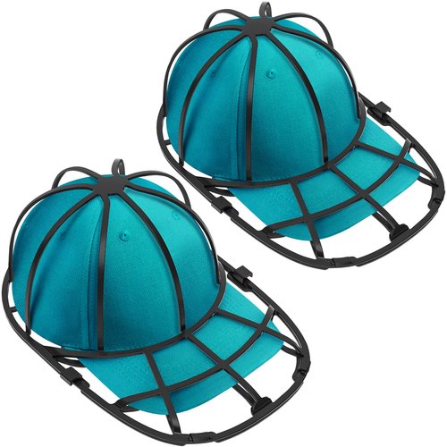 Coopache Hat Washer Cage for Washing Machine, Hats Cleaner for Baseball Caps, Ball Cap Washer Hat Washing Cage for Dishwasher Fit for Adult and Kid (2 Pack Black)