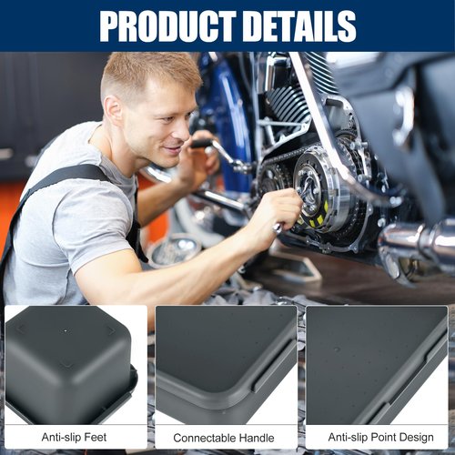 【LARGE SIZE】【68PCS】Tool Box Organizer Tray Divider, 【5 Size】Toolbox Desk Drawer Organizer, Organization and Storage Toolbox for Garage Accessories (68pcs-Grey) (68PCS 5Sizes)