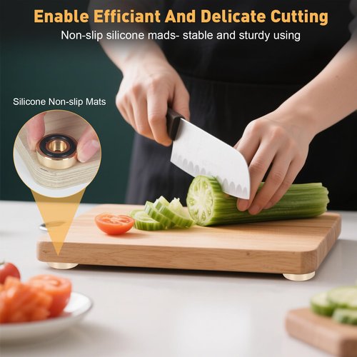 4Pcs 1.18x0.39in Brass Cutting Board Feets With Nonslip Pads Cutting Board Feets Non Slip Gold Cuttings Board Feet Legs With Silicone Rubber Feets And Screws Kitfor Furniture Chair Cabinet Electronics