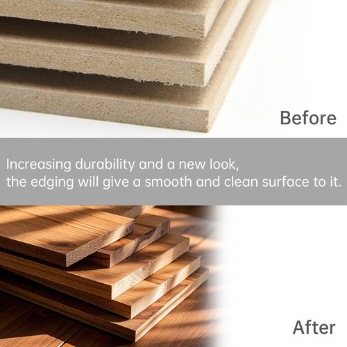 PNXKTXO Maple Edge Banding 3/4 Inch * 50 ft Wood Edge Banding Tape Preglued Iron On with Hot Melt Adhesive Real Wood Veneer Edging for Plywood Table, Cabinet, Furniture (Maple)