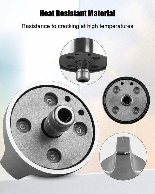 W11418244 Range Knob Compatible with Whirlpool WCE55US0HB00 WCE77US0HS01 WCE77US6HB00, Gas Stove Surface Burner Control Knob Replace W11130627 W11222054, Silver, 4 Pcs