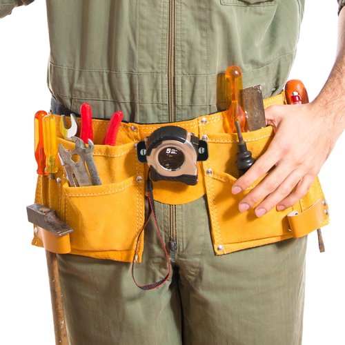 Metal Tapes Measures Holders, 6Pcs Tape Measure Holder Clips, Measuring Tape Holder, Belt Clip with 12 Rivet Measure Hanging Tapeholder with Fitting Screws for Leather Tool Pocket Pouch Easy to Carry