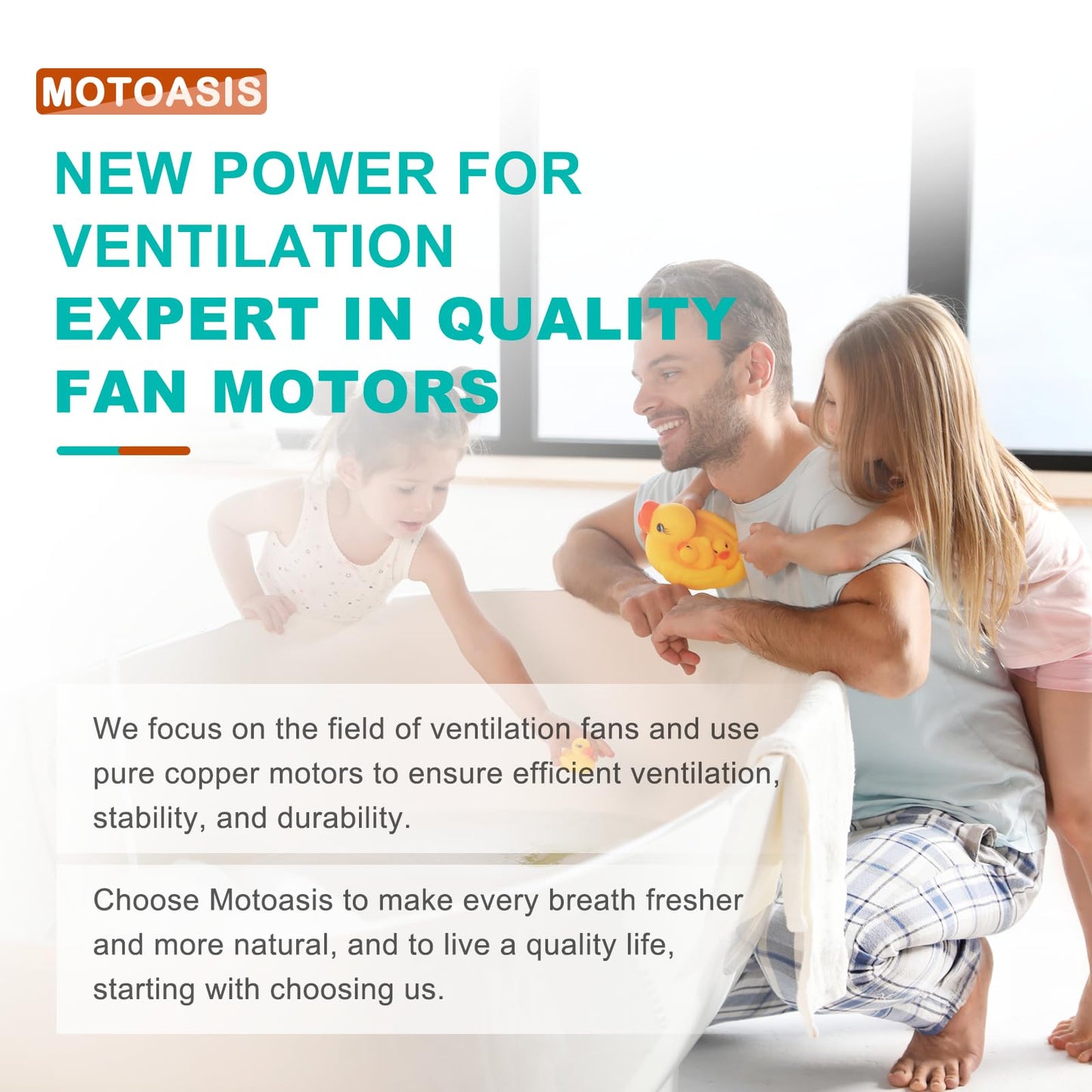 【Upgrade】 C350BN B Unit 50CFM Fan, Compatible with Nutone 696N(695) B Unit, C-350C2/VC-307C2ND B Unit, C-350/370A-A Units Only, VC305C2N, VC305AN, 690-A, 696NC Bathroom Fan, 2.0 Sone,8" x7 1/8"