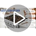 Kuyig Home 28x20in Grey Heat-Resistant Stove Top Cover – Multifunctional Rubber Protector