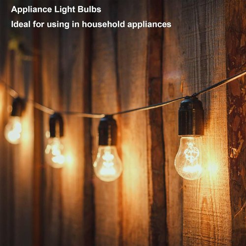 Oven Light Bulb 40 Watt Appliance Light Bulb, High Temperature 300 Degree Resistant Appliance Bulb for Oven, Stove, Refrigerator, Microwave Range Hood Lava Lamp E26 Medium Base, A15 (4-Pack)