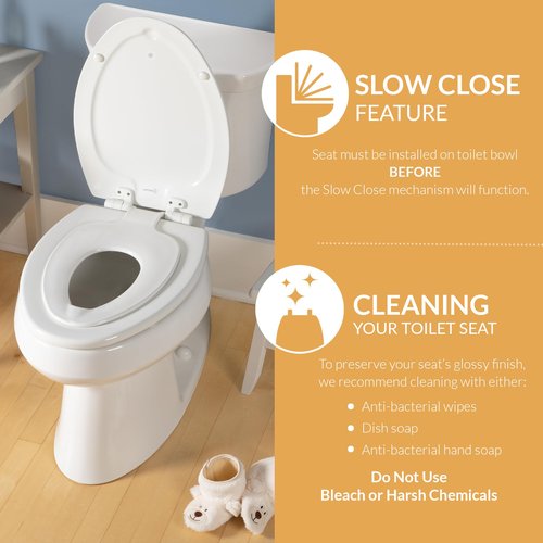 Mayfair NextStep2 Toilet Seat with Toddler Potty Training Seat Built-In, Slow Close, Easy Clean, Magnetic Removable Kids Seat, Made in USA, ELONGATED, White