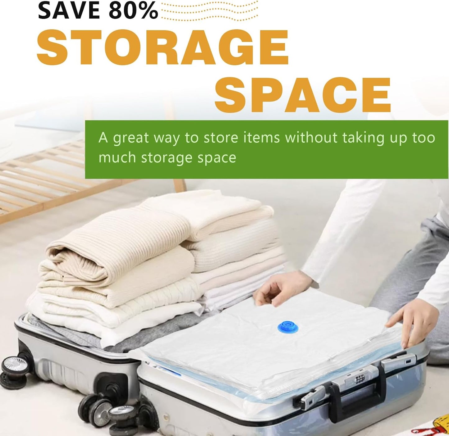 Vacuum Seal Bags for Clothing with Electric Pump, 15 Pack (3 Jumbo 3 Large 3 Medium 3 Small 3 Roll Up) Space Bags Vacuum Storage Bag for Travel, Luggage, Blankets, Bedding