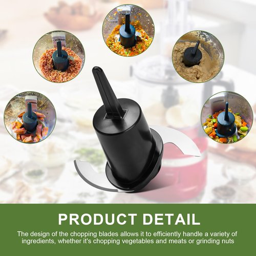 Chopping Blade DLC-2ACBN Repalcement for Cuisinart Mini Prep Plus Blade, Food Processor Blade Compatible with DLC-2A Cuisinart Mini Prep Plus Food Processor 3 Cup, Black, 1 PCS