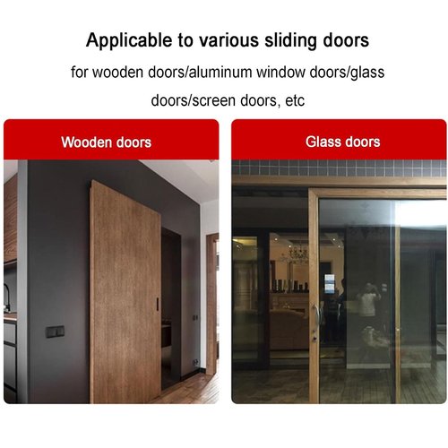 Self-Closing Patio Door Closer, Adjustable Sliding Speed, for Door Widths From 29.5 To 51", Slideback Sliding Door Closers, Quiet Pneumatic Damping Buffering, 80kg Load Bearing, for Balconies, Kitchen