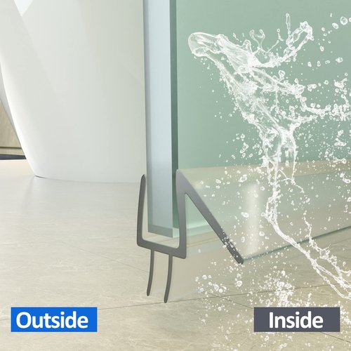 3Pack 3/8" x 39" Shower Door Bottom Seal - Shower Door Sweep - Frameless Glass Seal Strip - Stop Leaks and Create a Water Barrier, 10MM