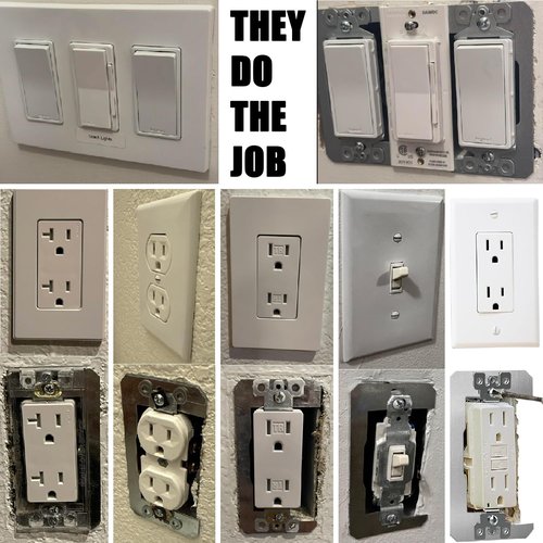22 Pcs Wall Plate Spacer, Metal Outlet Spacers, Wall Plate Leveler Device to Fix Loose Plugs Switches, Flush Fit Design Electrical Boxes