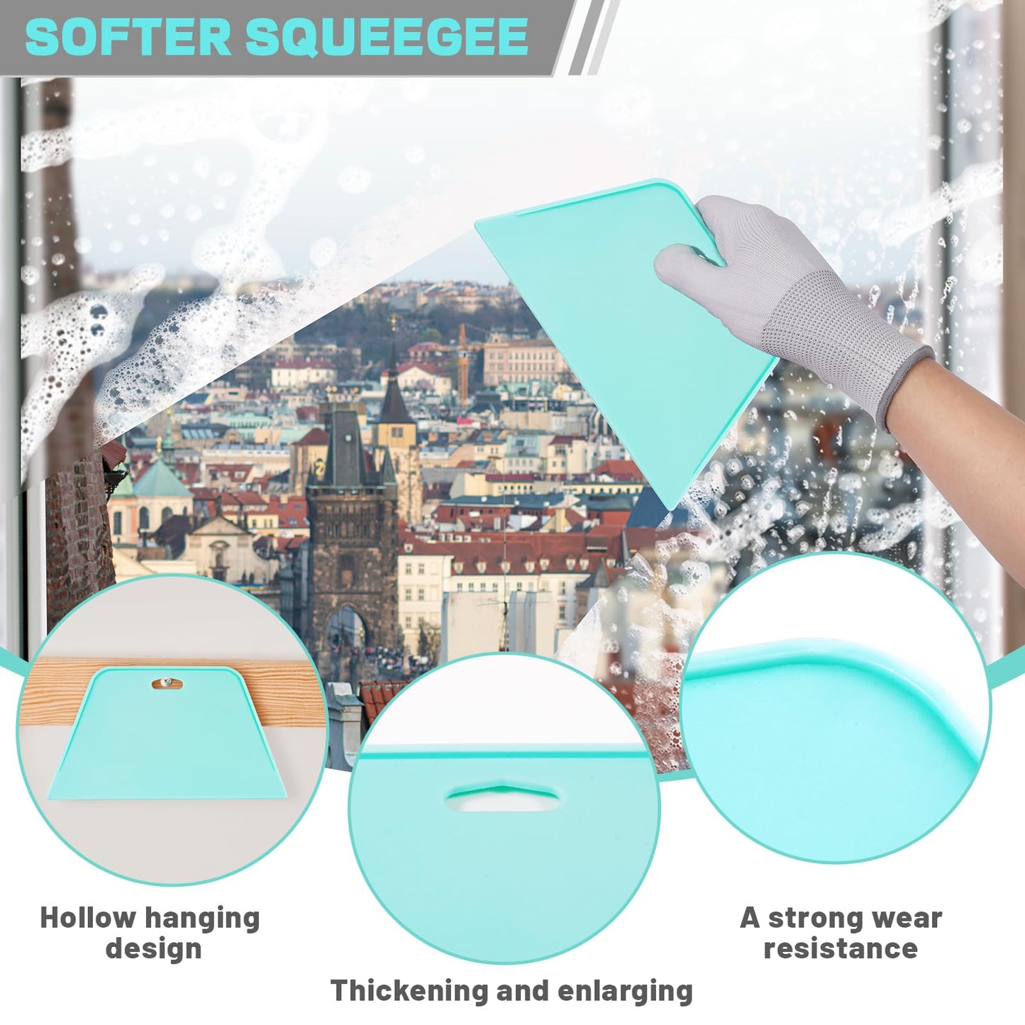 GIRAFVINYL Wallpaper Tool Kit， Wallpaper Smoothing Tool for Peel and Stick Contact Paper Window Film Smoothing Tool Kit