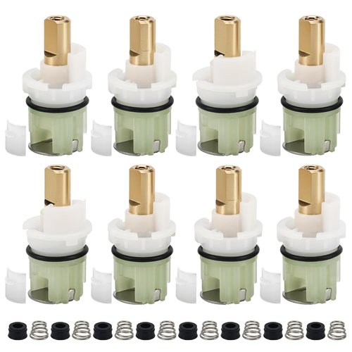 RP25513 faucet stem assembly replacement kit for two handle faucet repair kit, Includes RP4993 Seats and Springs, Pack of 8 (RP25513)
