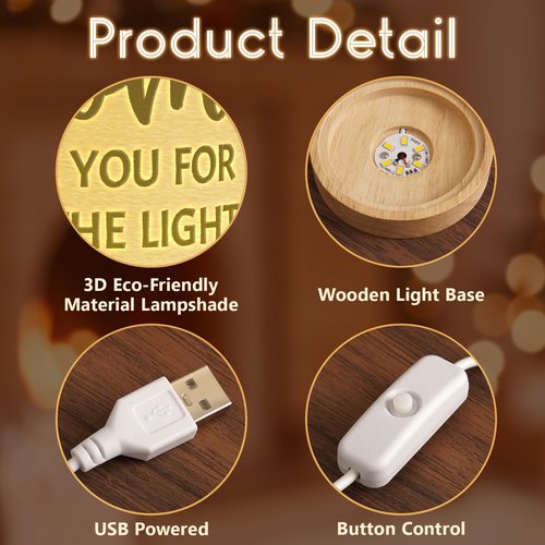 Afterprints Birthday Gifts for Mom 3D Printed Night Light, Mom Gifts from Daughter Son, Best Gift for Mother on Christmas, Thanksgiving, Table Lamp with Floral & Butterfly Design