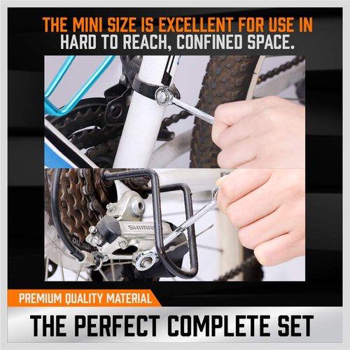 HORUSDY 20-Piece Mini Wrench Set, Metric & SAE Combination Wrench Set