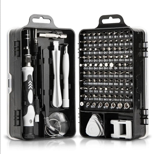 Precision Screwdriver Set-Mini Professional Magnetic Repair Tool Kit for Phone, Computer, Watch, Laptop, Eyeglass, Electronic-115 in 1-Black