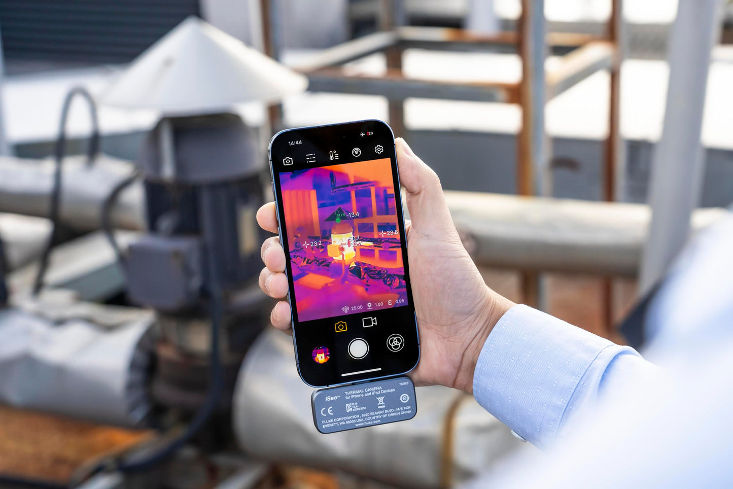 Fluke TC01B 25Hz - iSee Mobile Thermal Camera for iOS Smartphones, Temperature Range up to 1022°F