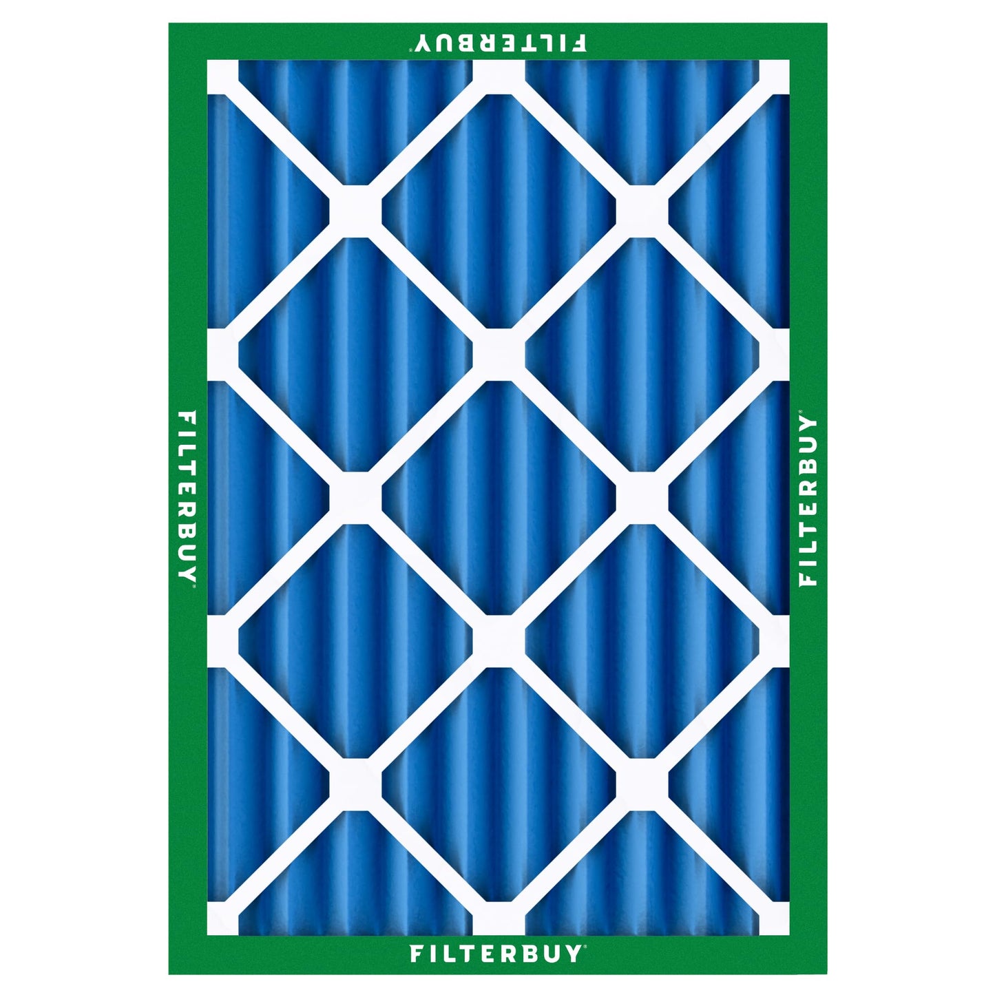 Filterbuy 20x25x4 Air Filter MERV 13 Optimal Smoke & Allergy Defense (6-Pack), Electrostatic Pleated HVAC AC Furnace Filters Replacement, Made in USA (Actual Size: 19.50 x 24.50 x 3.63)