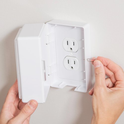 Award Winning Childproof Electrical Outlet Lock Box | Phone Charger Lock Wall Outlet Covers Box | Outlet Covers Baby Proofing | Plug Cover | Baby Outlet Covers | Child Safety