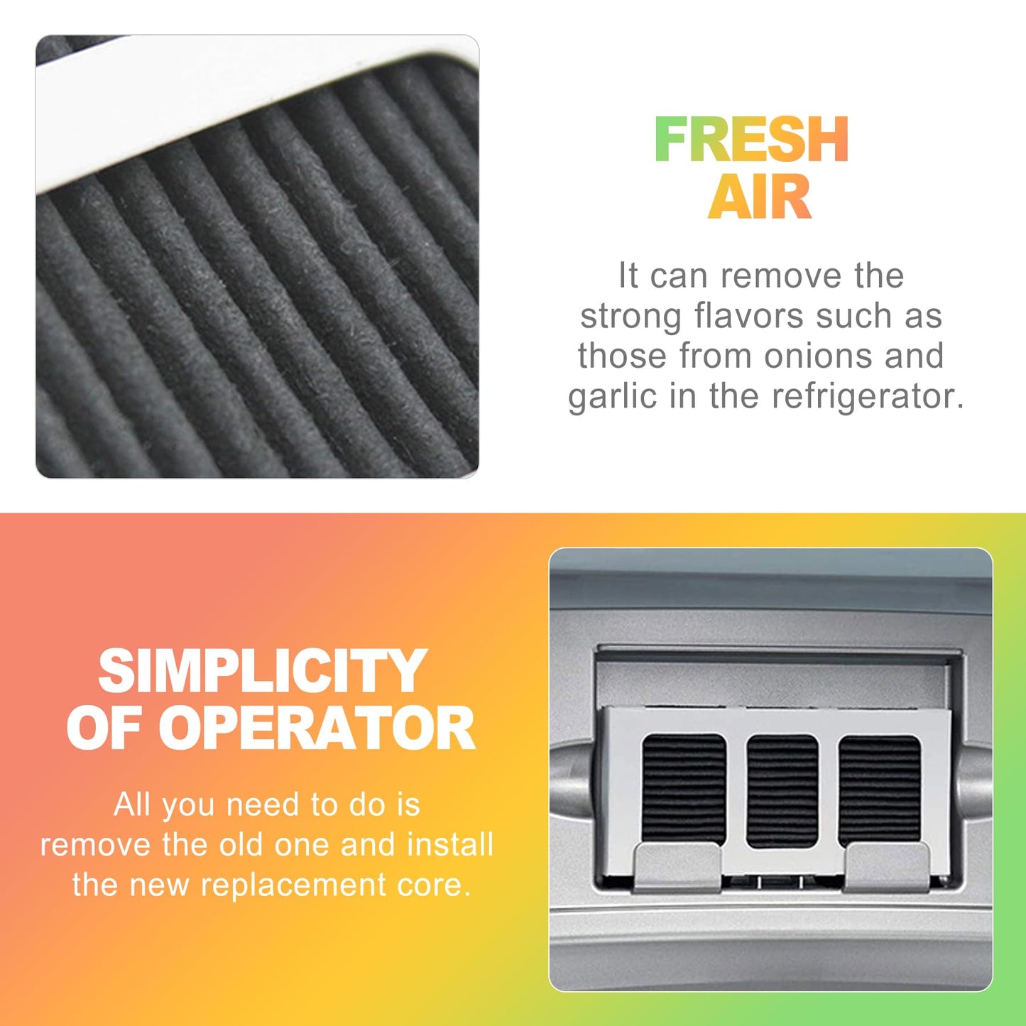 ZukoCert 6 Pack Refrigerator Air Filter Replacement, Compatible with Frigidaire Pure Air Ultra 2 PAULTRA2 and Electrolux 242047805 Models