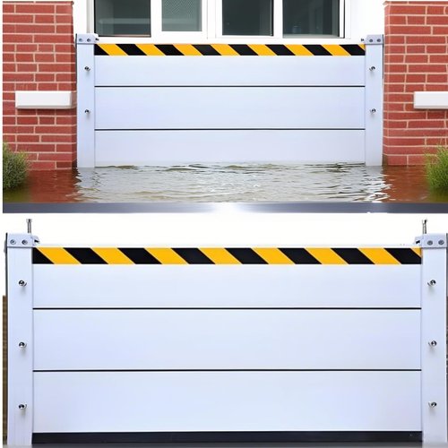 Heavy Duty Aluminum Flood Barrier for Garage Door,Water Barriers for Flooding Reusable Flood Barriers for Home Exterior for Home/Outdoor, 160MPa Certified(H 3.3FT,L 7FT/2.1m)