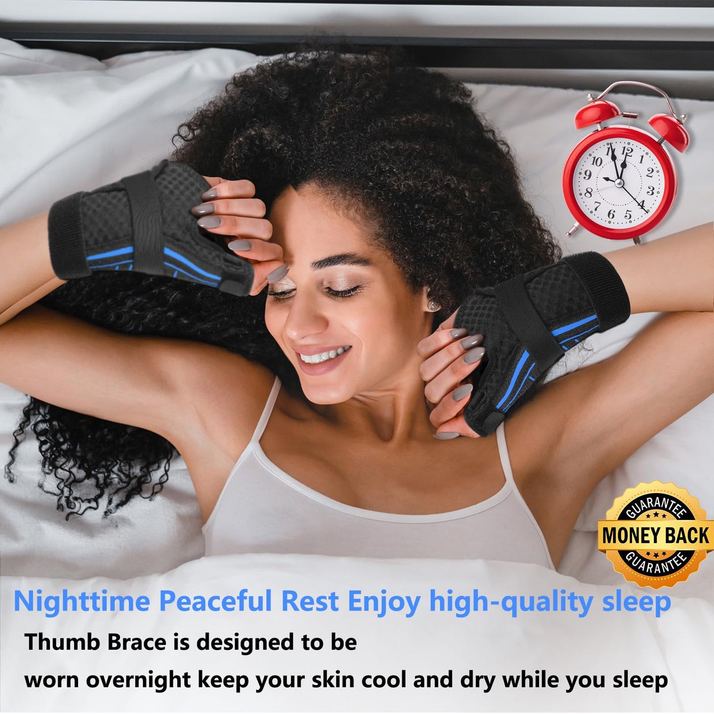 Thumb Brace for Pain Relief - Professional Thumb Stabilizer, Trigger thumb Splint for Arthritis De Quervain's, Tendonitis,CMC, Wrist Support Adjustable Comfort Wear Left Right Hand Office & Night