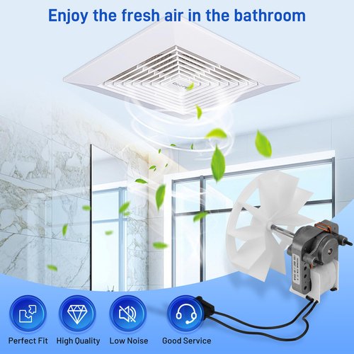 PANDEELS BP27 S97012038 Bathroom Vent Exhaust Fan Motor and Wheel for Broan NuTone 97012038 659 662 663 668 678 688 Fan Motor 120V 3000RPM 60HZ 0.29A