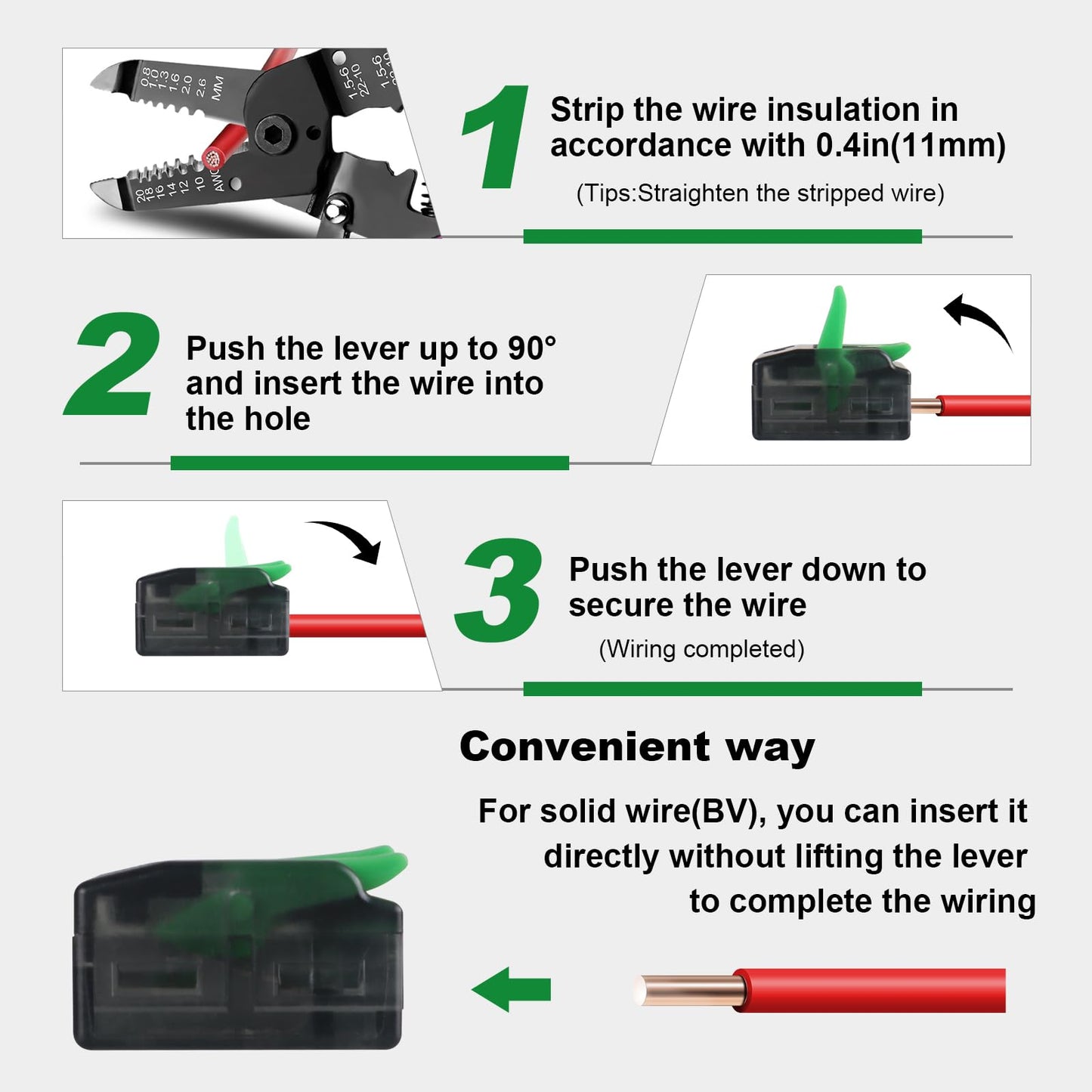 Avarbuvo 70 PCS Lever Wire Connectors, Quick Electrical Wire Splice Connectors Push-in, 2/3/5 Conductor Combination Kit, Cyan Transparent Shell, 24-12 AWG