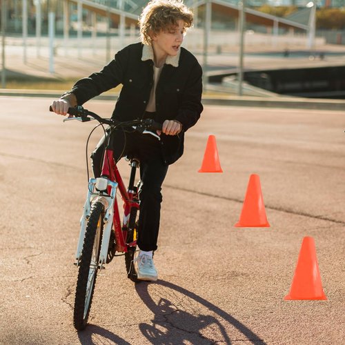 MDTMR 9 inch Soccer Training Cones for Outdoor Activity, Orange Traffic Cones,Plastic Sports Cones