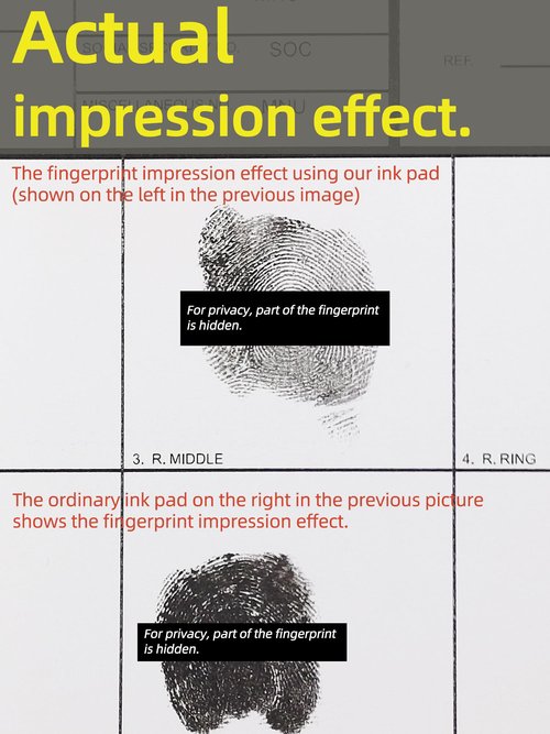 prismite Fingerprint Kit with Large Fingerprint Ink Pad and Fingerprint Cards, Applicable for FD-258