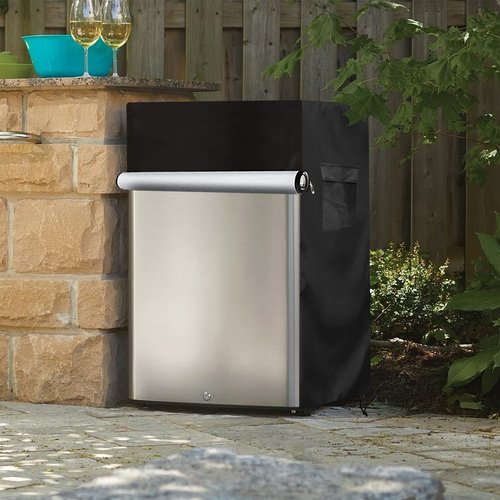 Bitubi Upright Freezers Cover,Outdoor Refrigerator Cover,– Waterproof, Dustproof, Sun-Proof, 22" W x 23" D x 34" H. Suitable for most 3.0 Cubic Compact Mini Freezer on market (Black)