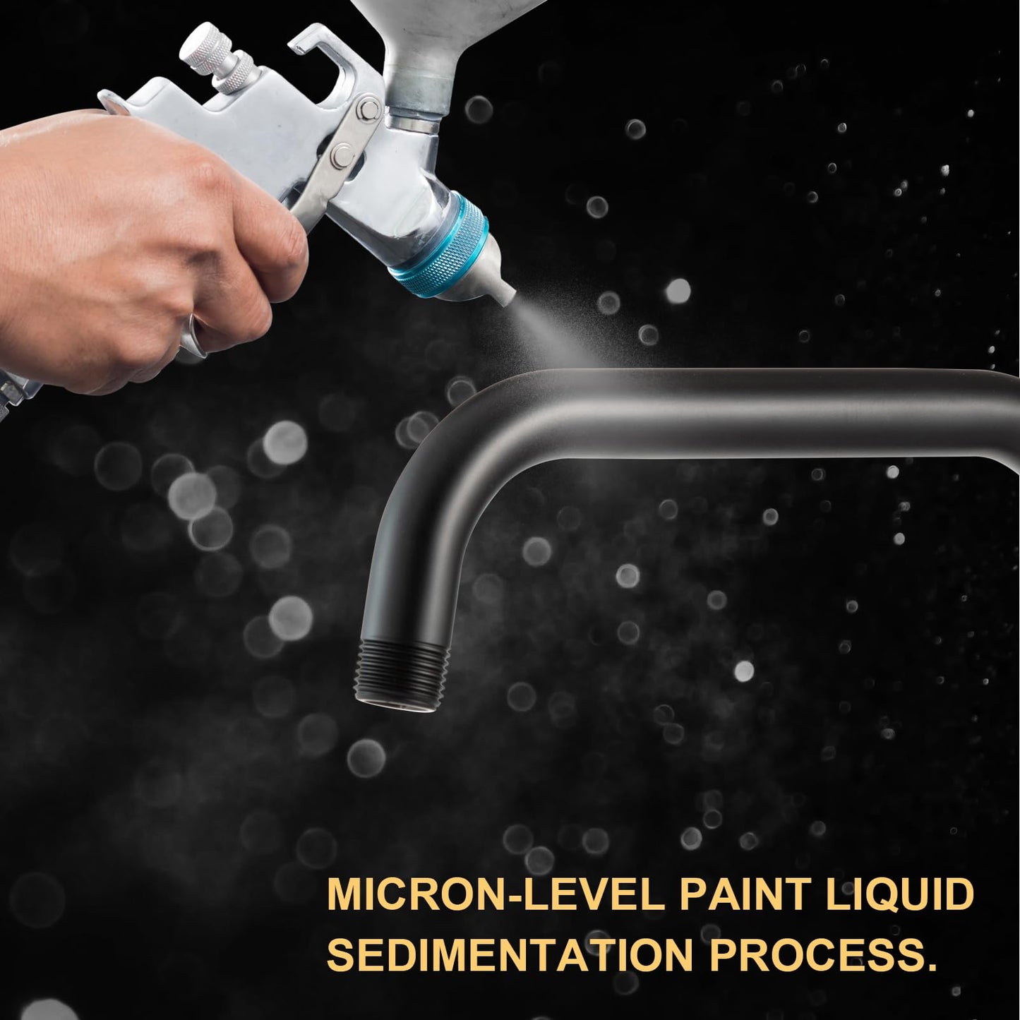 OFFO Shower Head Extension Arm 13 in, S Shaped High Rise Extender with Flange Shower Head Pipe Arm, Matte Black