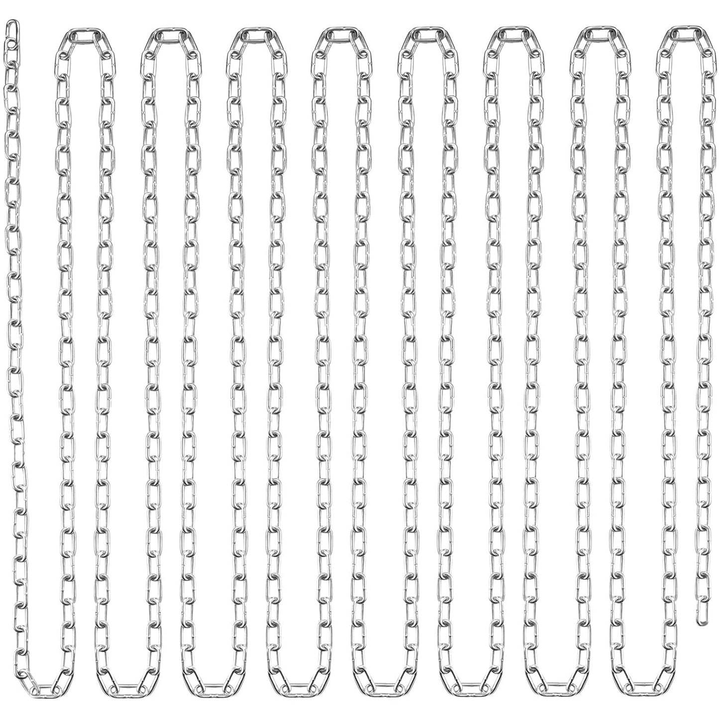 VEVOR Grade 30 Chain 3/16 Inch by 100Ft Length Grade 30 Proof Coil Chain Zinc Plated Grade 30 Chain for Towing Logging Agriculture and Guard Rails