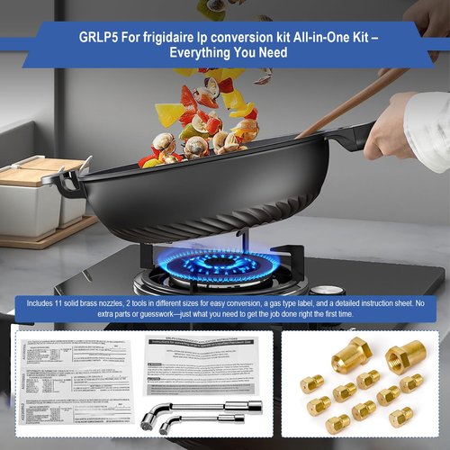 GRLP5 Conversion kit, GRLP5 for Frigidaire LP Conversion Kit, For Frigidaire Series Natural Gas To Propane LPG Conversion Kit, Replaces 4980407 AP7213138 A22390101 316243720 316243721 316243723.