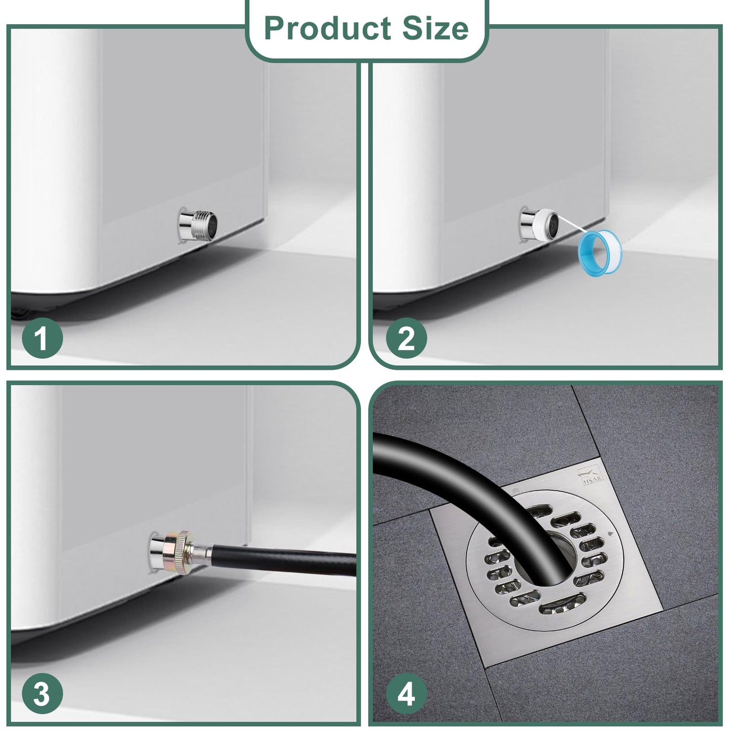 2 M/6.6 FT Dehumidifier Drain Hose 3/4 Inch FHT Connection Brass Thickened Drain Hose, Heavy Duty and Flexible Drainage Hose fits for Most of Dehumidifiers