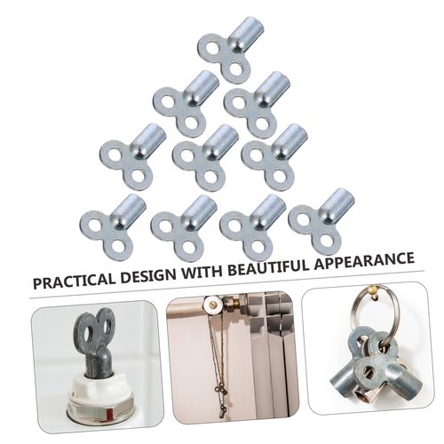 TEHAUX 10Pcs Square Radiator Keys for Plumbing Bleeding Durable Air Valve Tool for Gas Boiler and Baseboard Heating Systems Compact and Easy to Store
