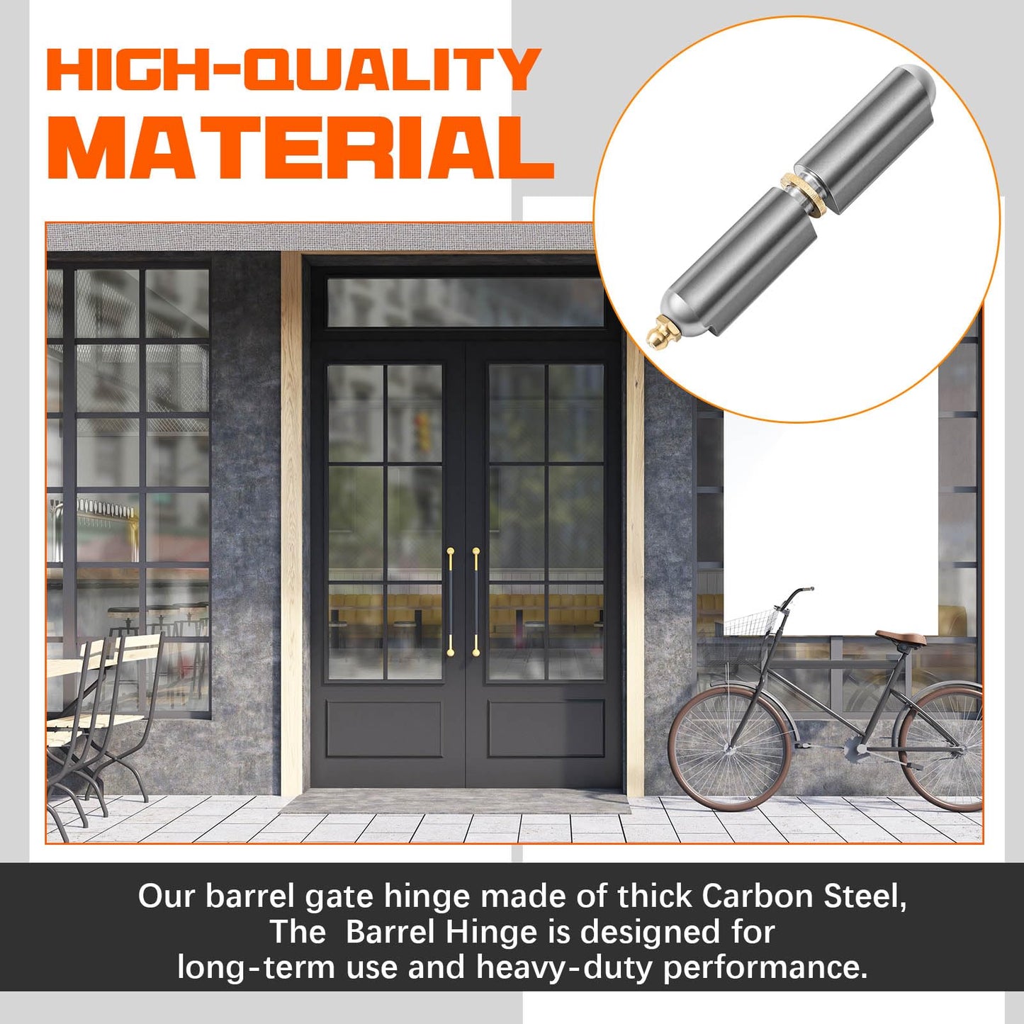 Zonon 5 Pcs 3 Inch BBQ Smoker Bullet Weld on Bullet Hinge Carbon Steel Weldable Barrel Hinges Heavy Duty Weld on Hinge Detachable Gate Door Hinge for Swing Door Trailer Ramp