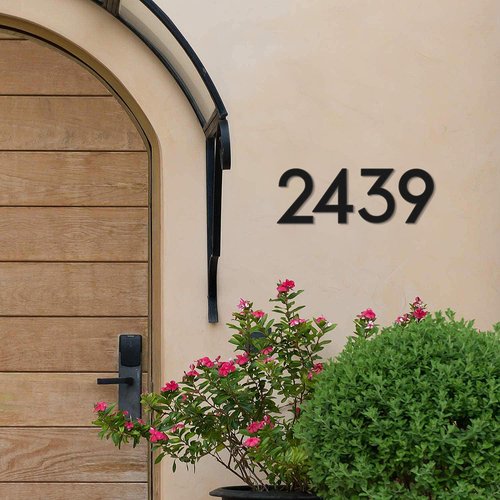 3 Inch House Numbers, Self-adhesive Mailbox Numbers Modern House Numbers for Outside Address Numbers for House Office Hotel Room Farmhouse Easy to Install Strong adhesive backing (2)