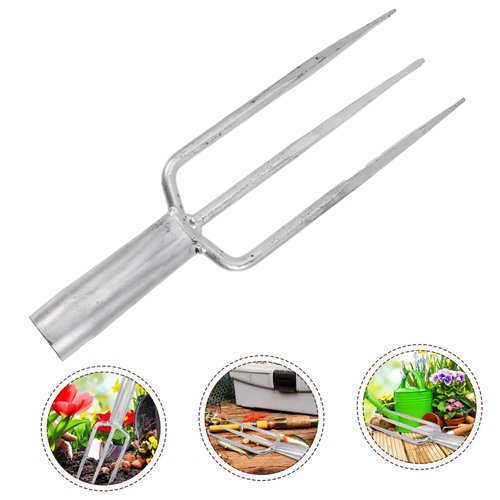 Toddmomy Multi-Purpose 3 Prong Gardening Fork Professional Puller Compact Iron Fork for Fishing and Gardening