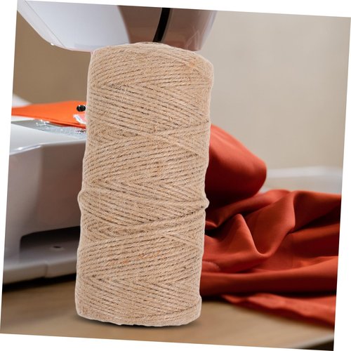 Angoily 1 Roll Natural Jute Twine for Crafts Gardening Decoration Durable String for Wrapping Macrame Projects Floral Arrangements Material