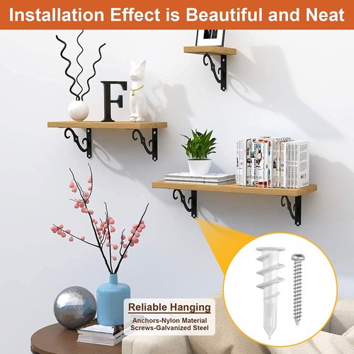 CAEYPOAR 120pcs #8 Self Drilling Drywall Anchors, Premium Wall Anchors, Drywall Anchors and Screws Kit, 70lb Hanging and Mounting, 60 Self-Tapping/Threaded Plastic Sheetrock Anchors, 60#8x1-1/4 Screws