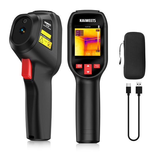 KAIWEETS KTI-200 Thermal Camera, 240x240 High IR Resolution, Thermal Imaging Camera with Laser Pointer, -4°F to 1022°F Infrared Imager, 25Hz Refresh Rate, 15 Color Palettes, 8H Run Time, 50°FOV, IP54