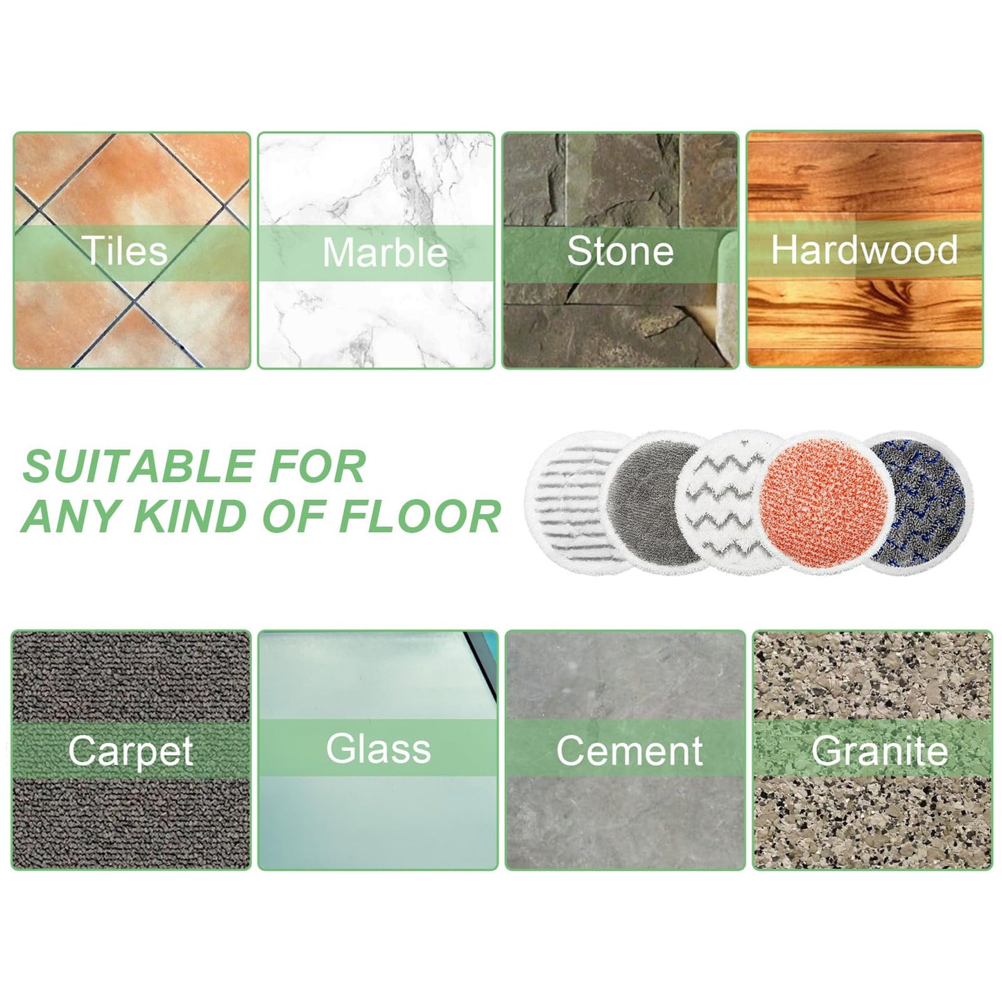 10 Pack S8001 S8201 S7001 S7201 S7005 Steam Mop Replacement Pads For Shark S7000 S7000AMZ S7001TGT S7020 Steam Scrub All-In-One Scrubbing Steam Mop Dirt Grip Soft Scrub Washable Pads. Part XKITP7000