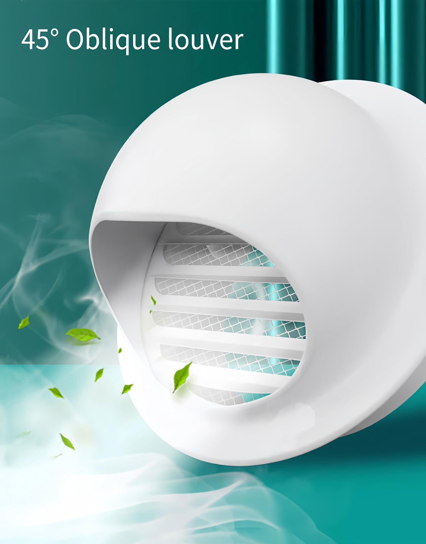4" Vent Round Cover, Stainless Steel Wall Round Vent Hole Ventilating Cover, Air Ventilation and Exhaust Wall Vent Outlet Hood, HVAC Ducting Vent Cover (White 1Pcs)