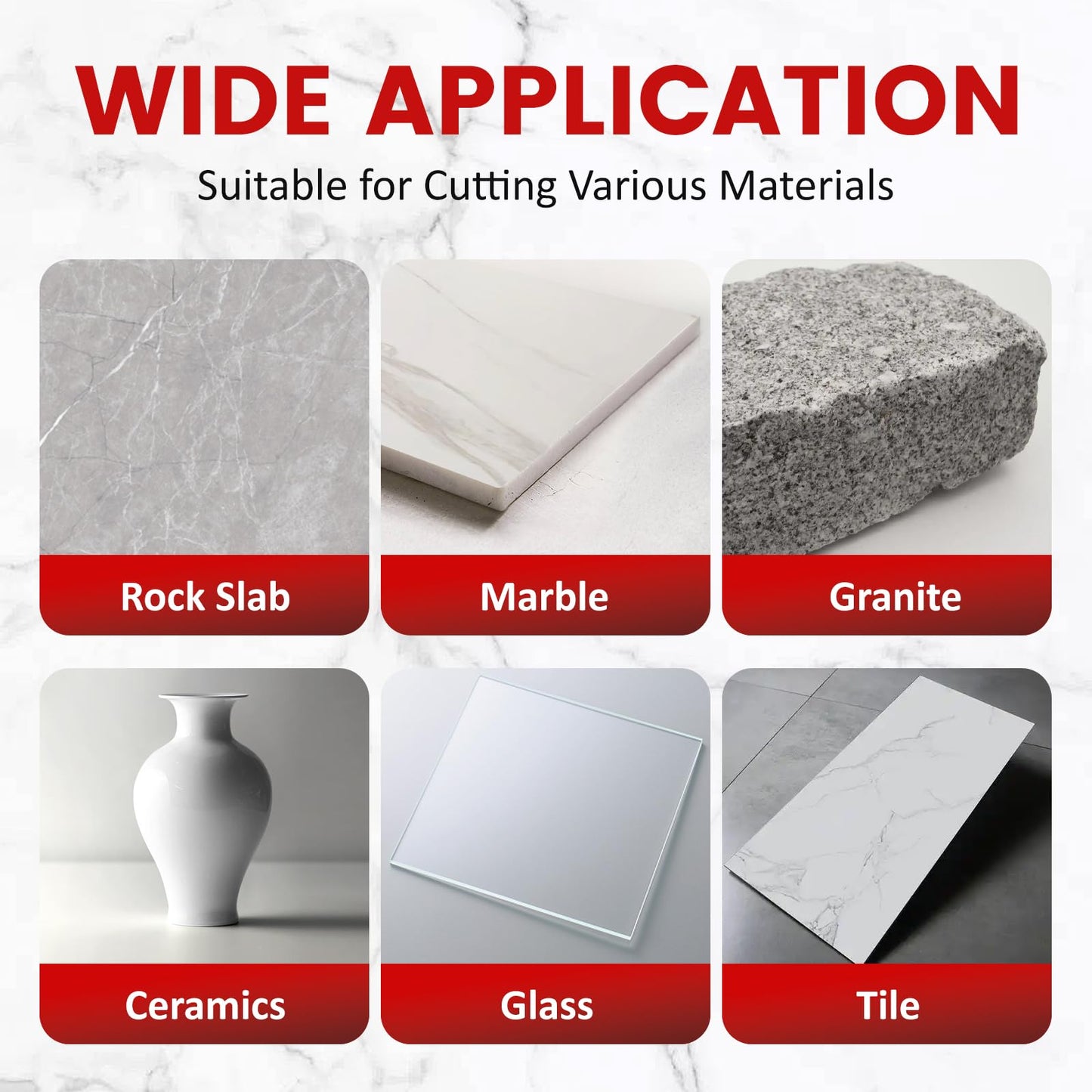 LUNVITO 4-1/2 Inch Rock Slab Grinding Disc 3 Pcs Diamond Chamfered Saw Blade Rock Slab Disc Ultra-Thin Tile Cutting Disc Ceramic Cutting Blade for Angle Grinder Marble Granite Porcelain Tile Glass